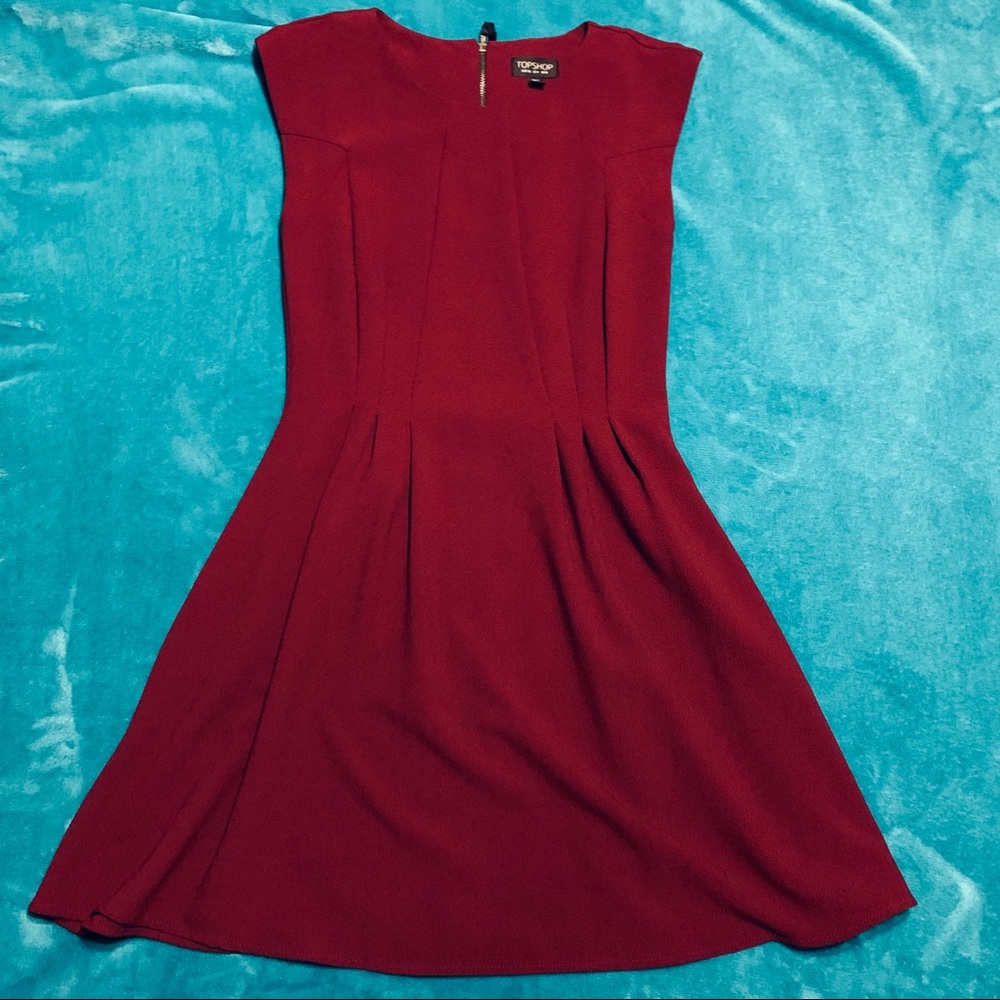 Topshop maroon dress